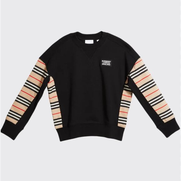 Burberry Boy's Hamilton Icon Stripe Logo Sweater Size 6 Nova Check Pullover - Picture 1 of 6
